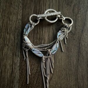 ❌SOLD❌Kenneth Cole Silver Bracelet with Chain Details